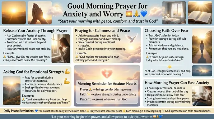 Good Morning Prayer for Anxiety and Worry