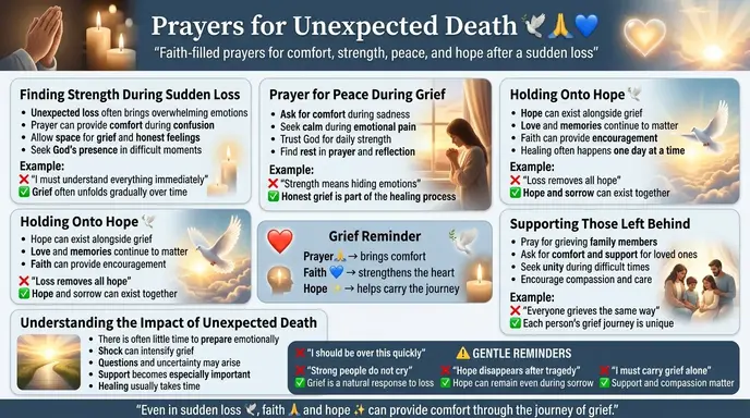 prayers for unexpected death