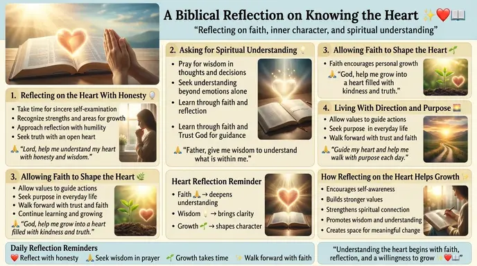 ✨ A Biblical Reflection on Knowing the Heart
