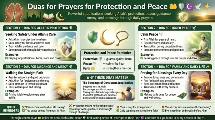 Duas for Prayers for Protection and Peace