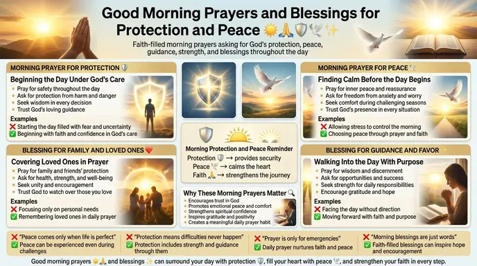 Good Morning Prayers and Blessings for Protection and Peace
