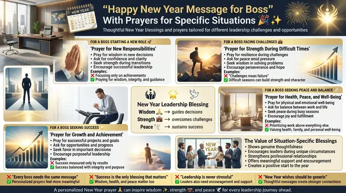 Happy New Year Message for Boss With Prayers for Specific Situations