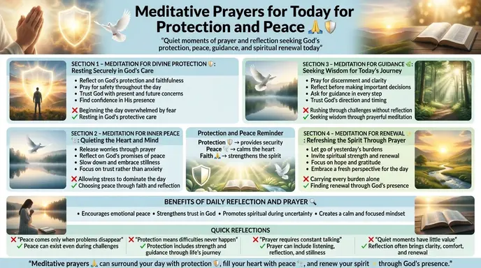 Meditative Prayers for Today for Protection and Peace
