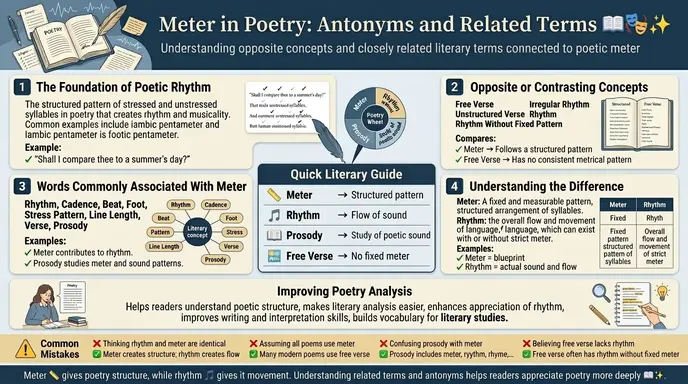 Meter in Poetry, Antonyms, and Related Terms