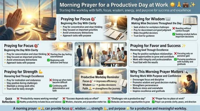 morning prayer for a productive day at work
