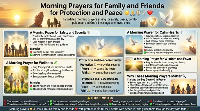 Morning Prayers for Family and Friends for Protection and Peace