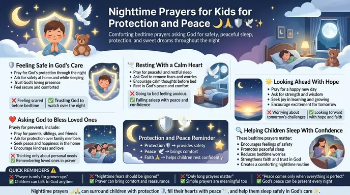 Nighttime Prayers for Kids for Protection and Peace