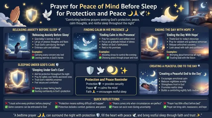 prayer for peace of mind before sleep