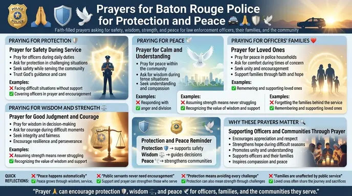 Prayers for Baton Rouge Police for Protection and Peace