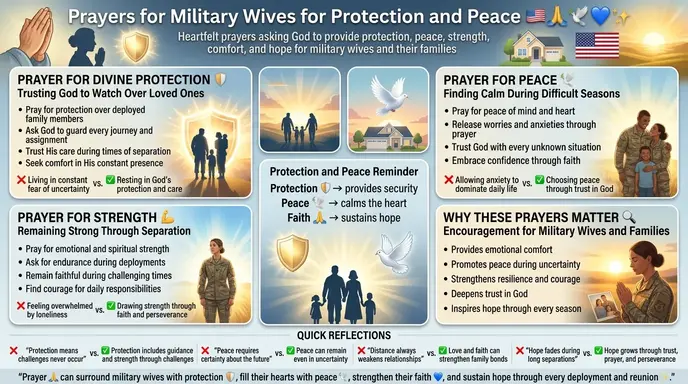 Prayers for Military Wives for Protection and Peace
