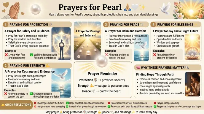 Prayers for Pearl for Protection and Peace