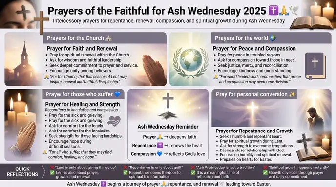 prayers of the faithful for ash wednesday 2025