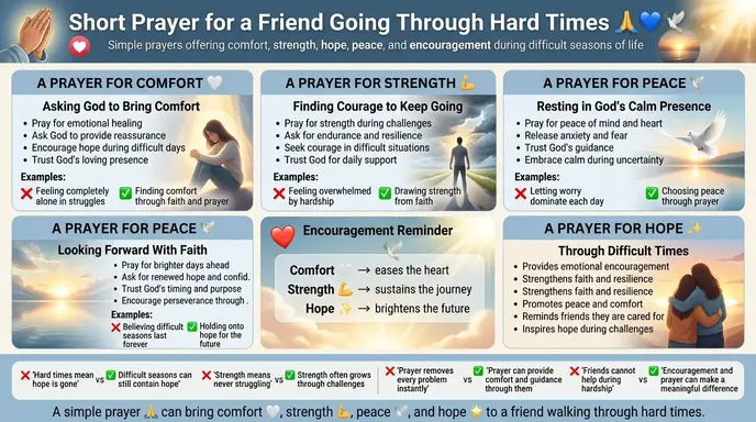short prayer for a friend going through hard times