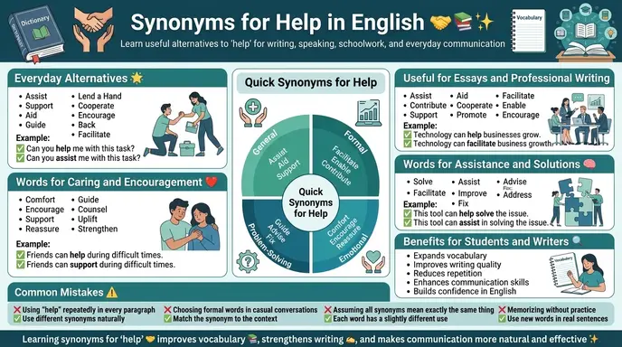 synonyms for help in english