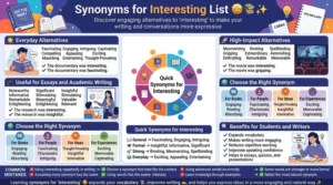 synonyms for interesting list
