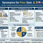 synonyms for poor quiz