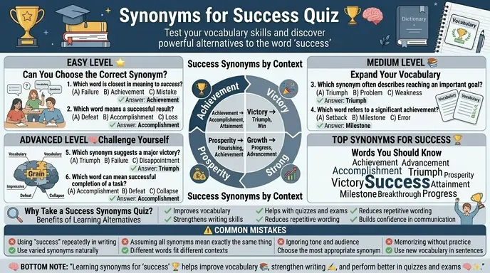 Synonyms for Success Quiz