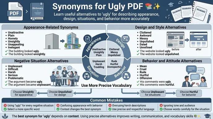 Synonyms for Ugly PDF