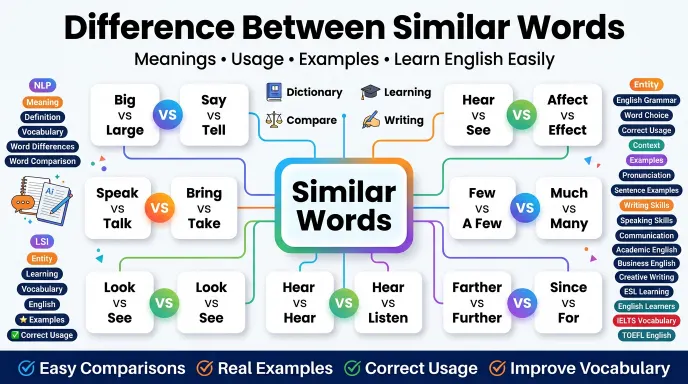 Difference Between Similar Words