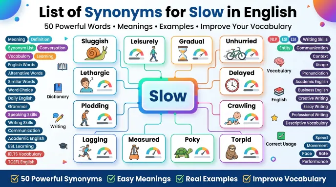 List of Synonyms for Slow