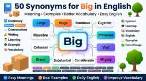 synonyms for big in english