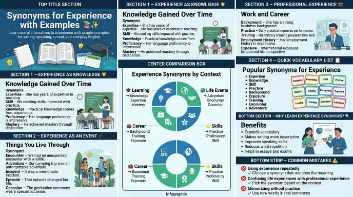 synonyms for experience examples