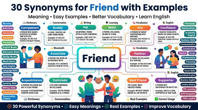 synonyms for friend examples