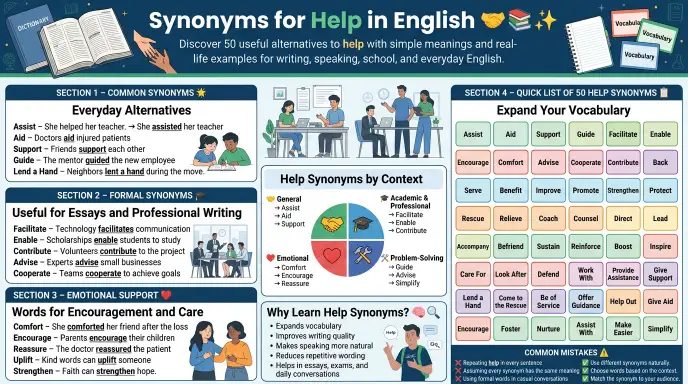 synonyms for help in english