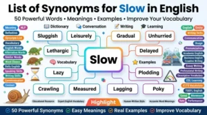 synonyms for slow list